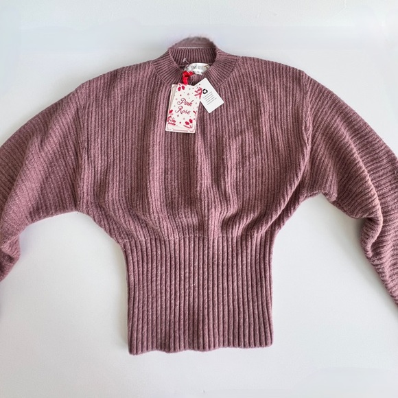 Pink Rose Sweaters - Pink Rose Sweater- Color Sugar Plum - Size XS